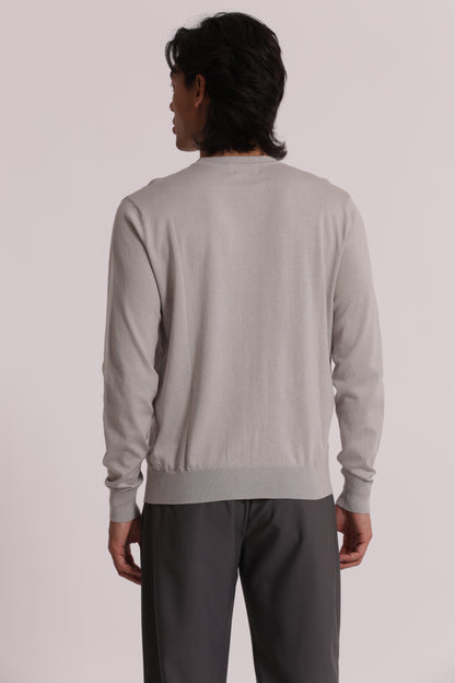 MAGLIA GIROCOLLO SETA E COTONE
