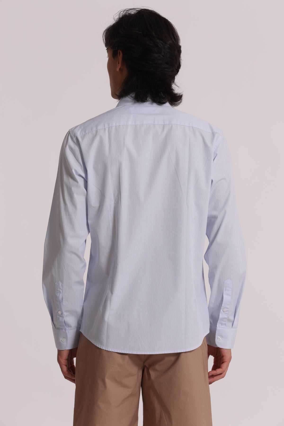 CAMICIA MICROFANTASIA A RIGHE