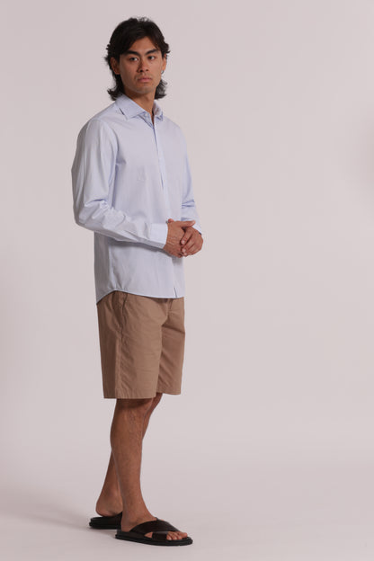 CAMICIA MICROFANTASIA A RIGHE
