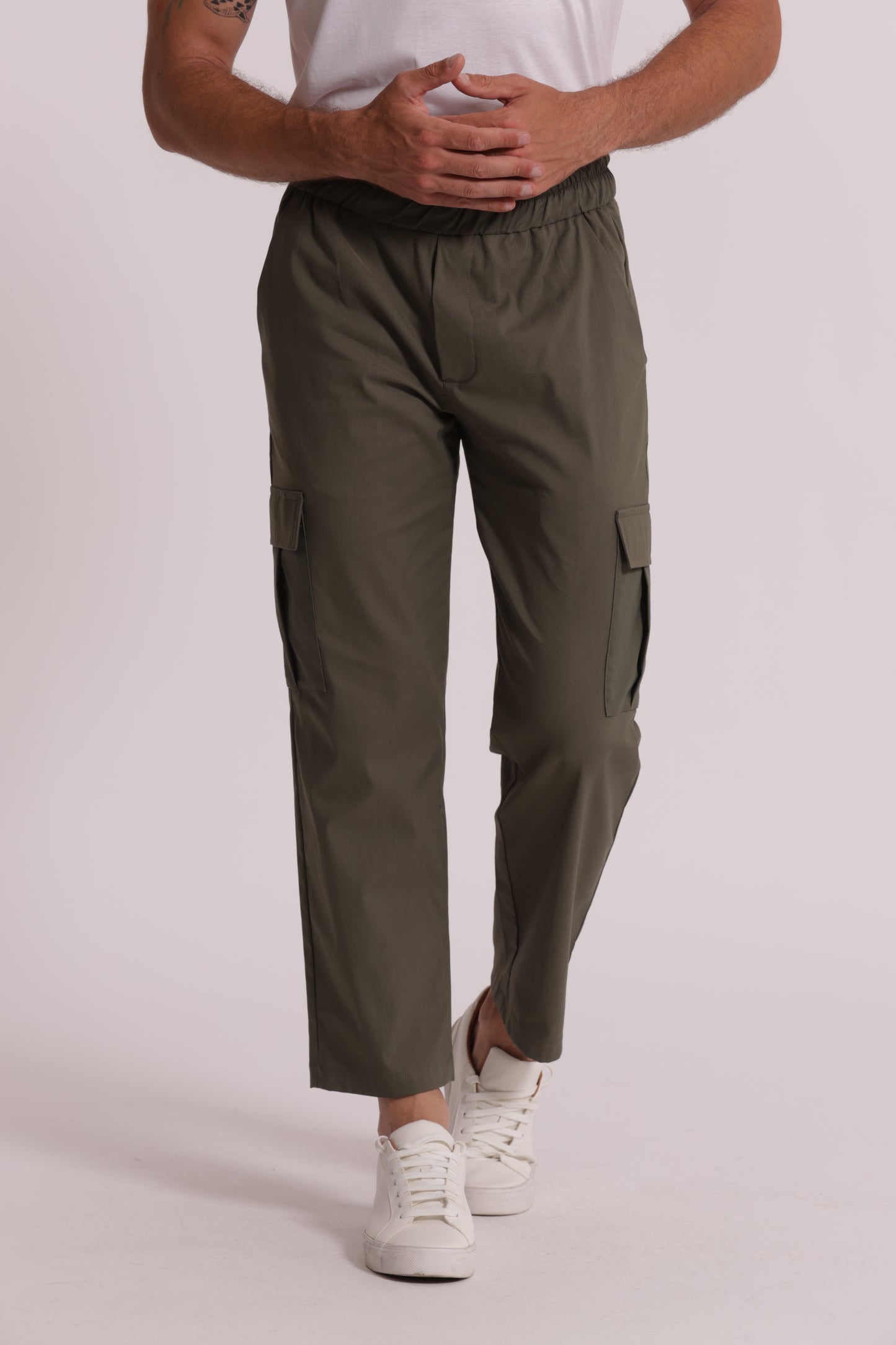 PANTALONI CARGO MISTO COTONE