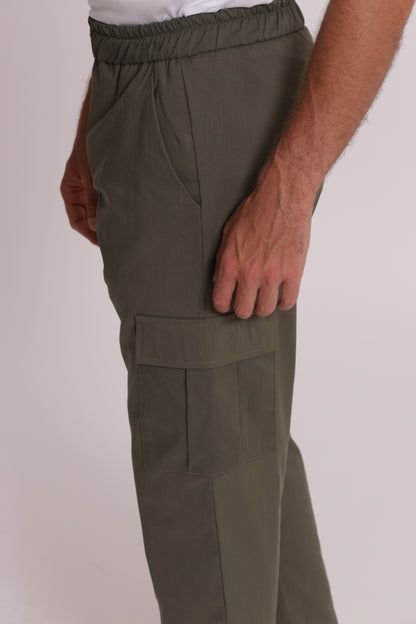 PANTALONI CARGO MISTO COTONE