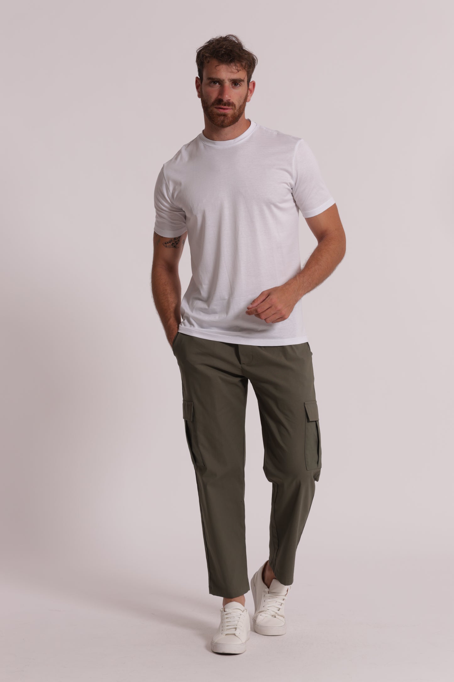 PANTALONI CARGO MISTO COTONE