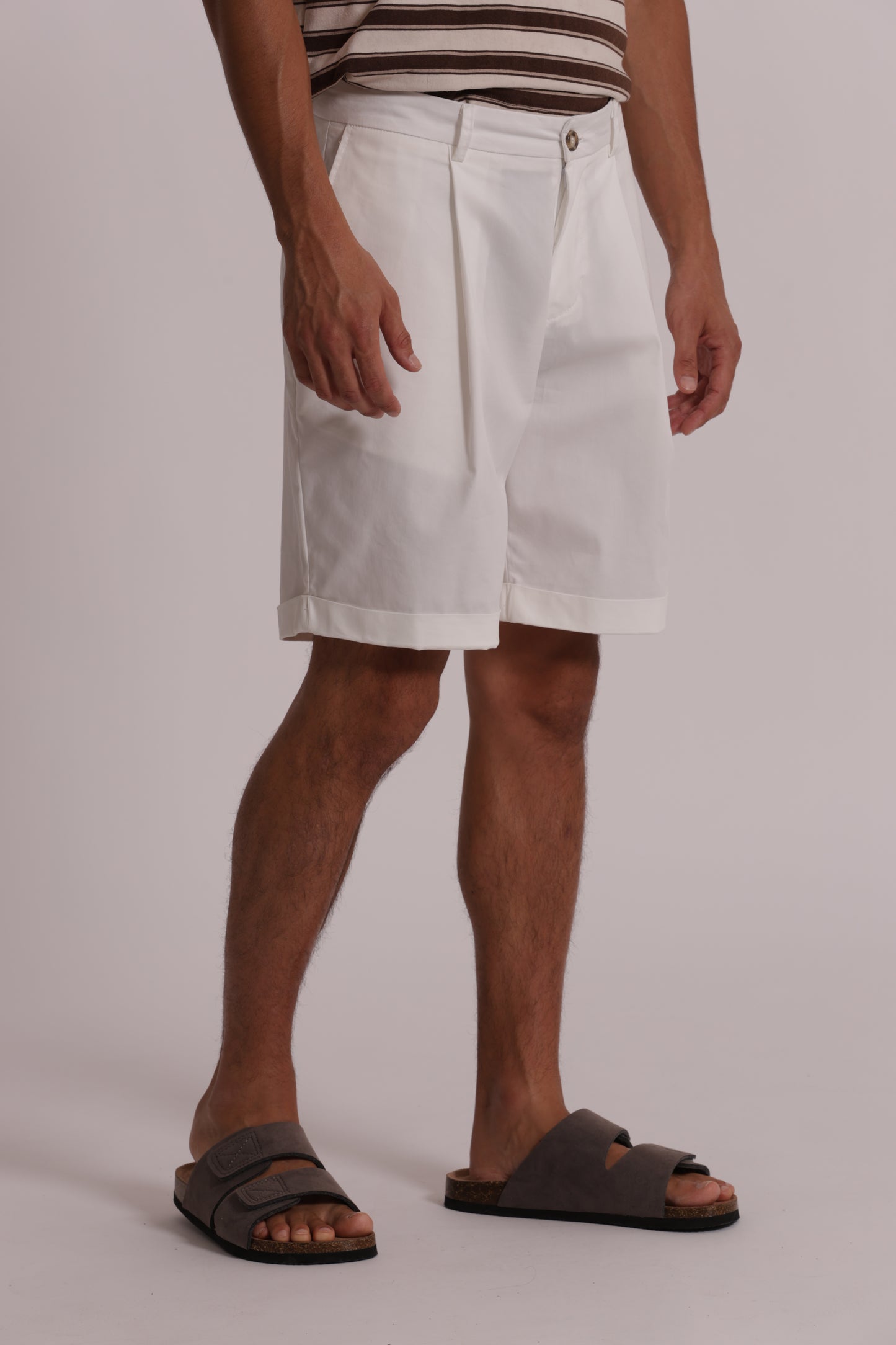 BERMUDA MISTO COTONE CON PINCES