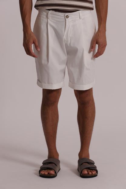 BERMUDA MISTO COTONE CON PINCES