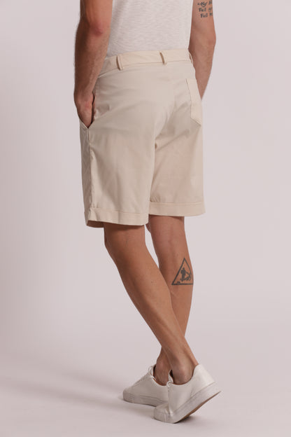BERMUDA MISTO COTONE CON PINCES
