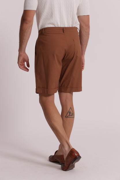 BERMUDA MISTO COTONE CON PINCES