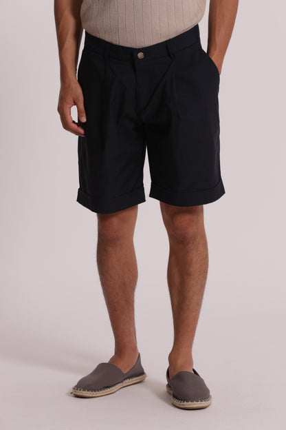 BERMUDA MISTO COTONE CON PINCES