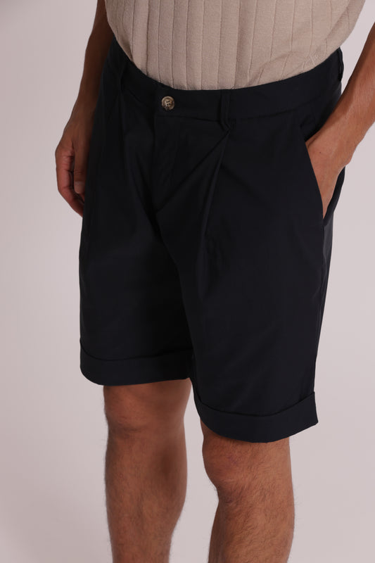 BERMUDA MISTO COTONE CON PINCES