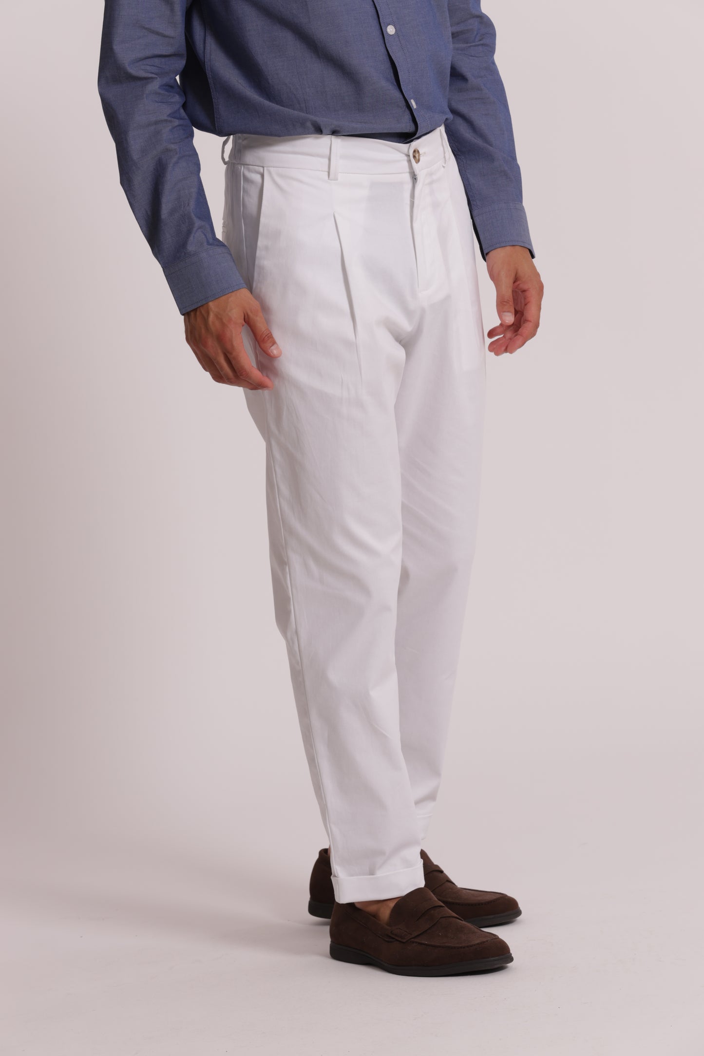 PANTALONI BASIC IN GABARDINA