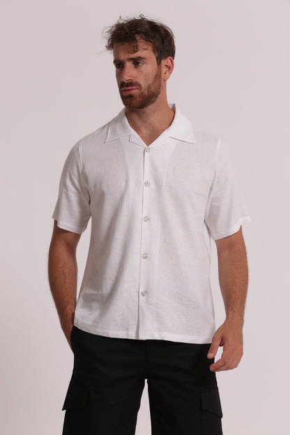 CAMICIA IN LINO CON MANICA CORTA