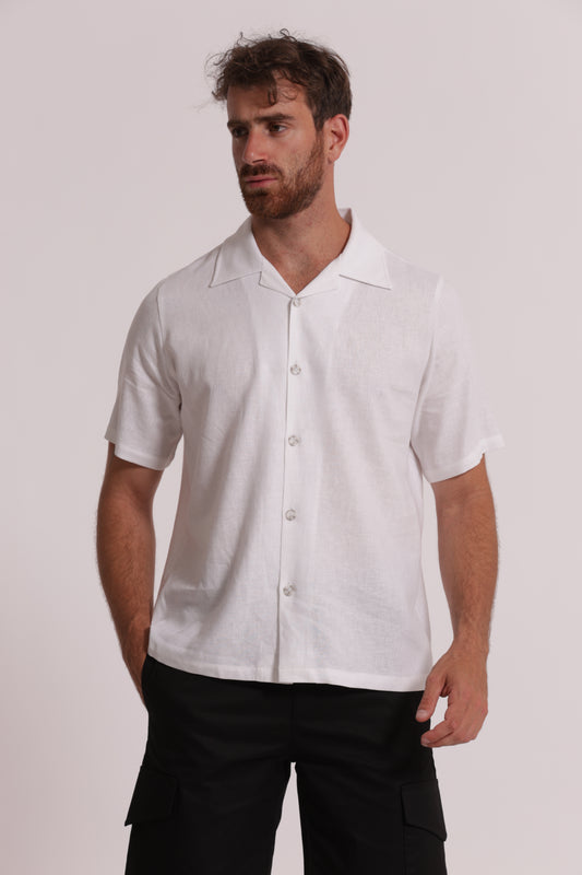 CAMICIA IN LINO CON MANICA CORTA