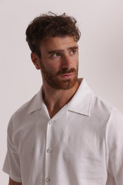 CAMICIA IN LINO CON MANICA CORTA