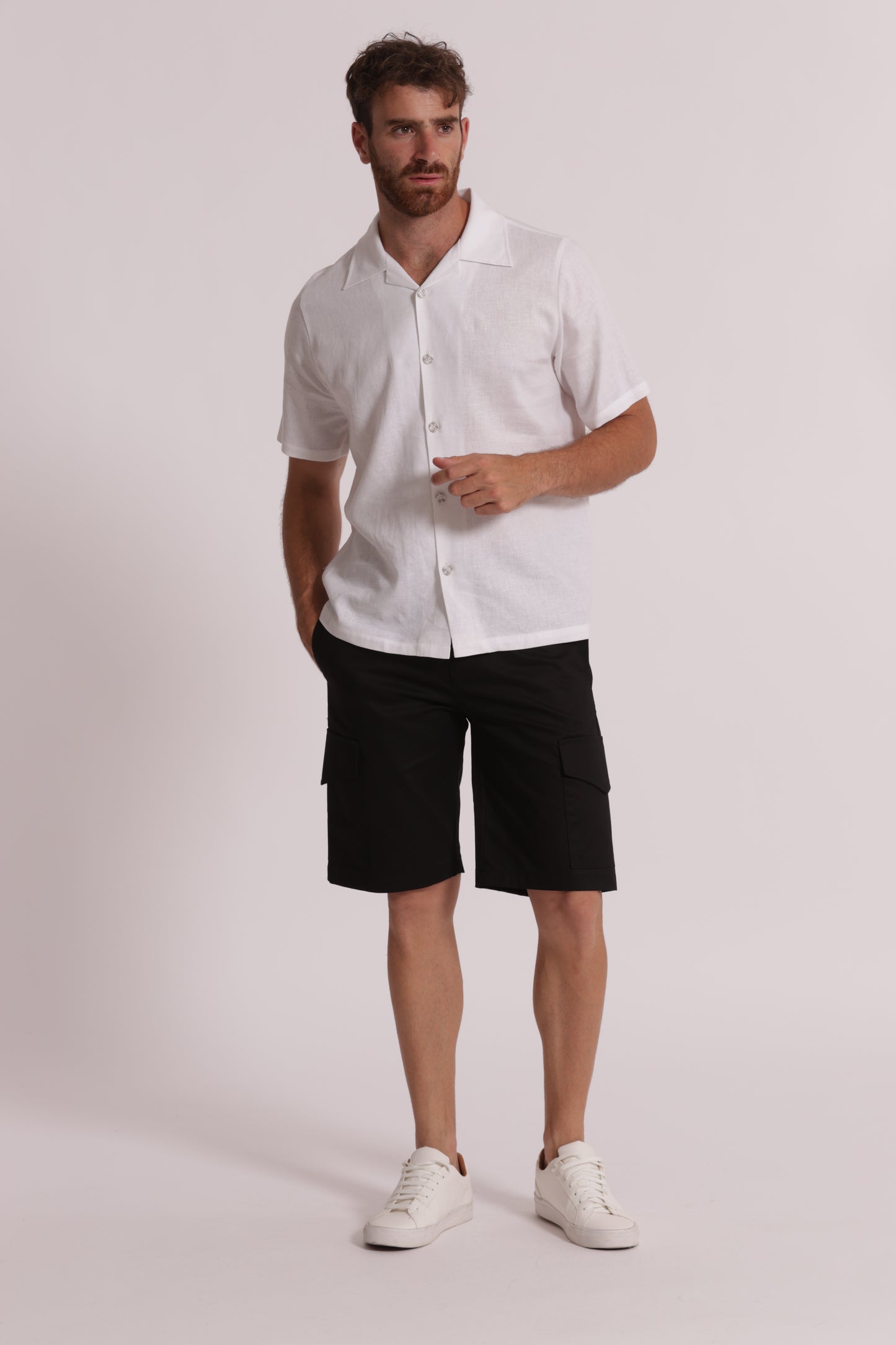 CAMICIA IN LINO CON MANICA CORTA