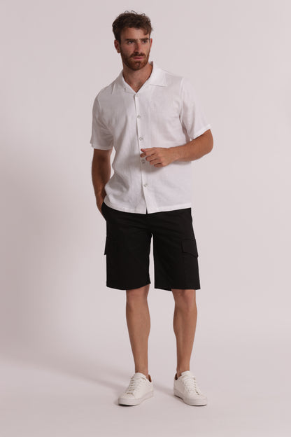 CAMICIA IN LINO CON MANICA CORTA