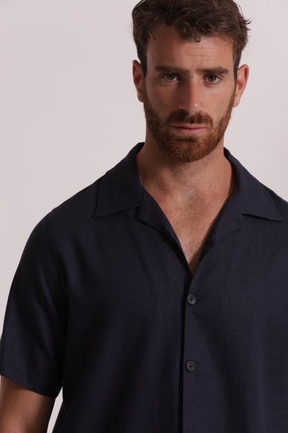 CAMICIA IN LINO CON MANICA CORTA