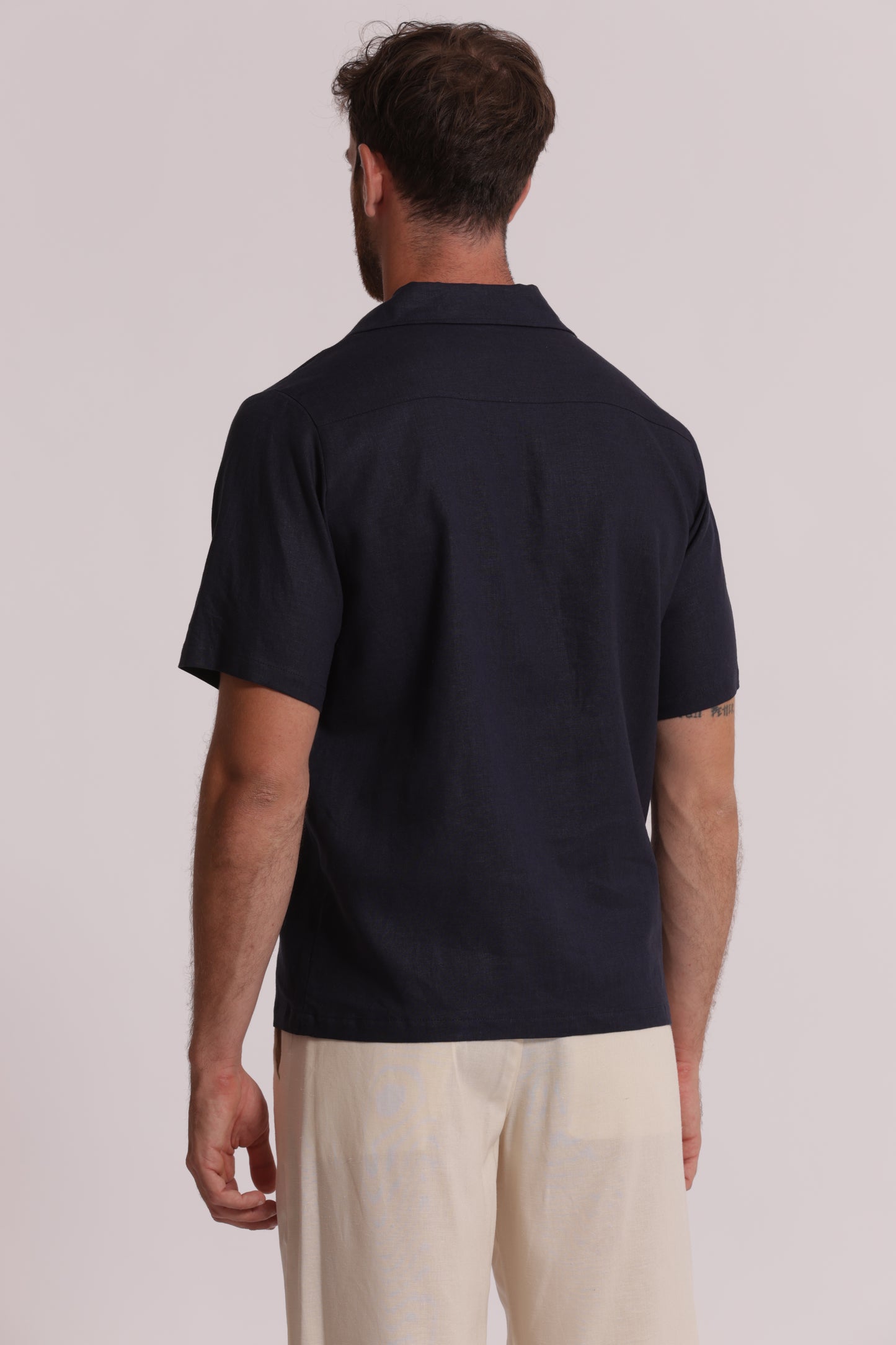 CAMICIA IN LINO CON MANICA CORTA