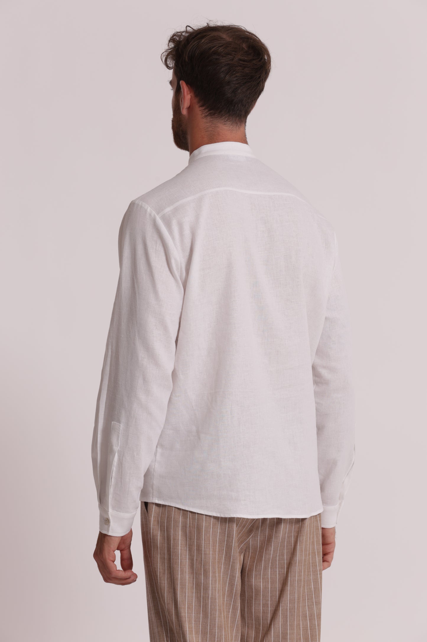 CAMICIA IN LINO COLLO COREANA