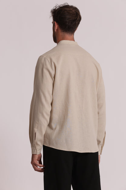 CAMICIA IN LINO COLLO COREANA