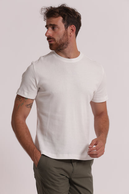T-SHIRT GIROCOLLO A COSTINE