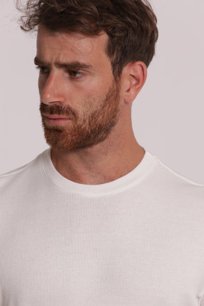 T-SHIRT GIROCOLLO A COSTINE