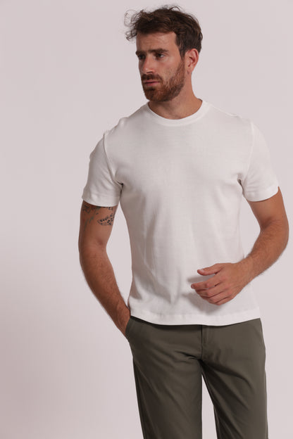 T-SHIRT GIROCOLLO A COSTINE