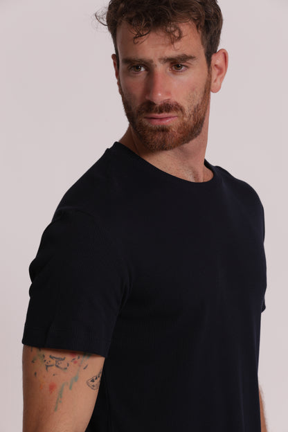 T-SHIRT GIROCOLLO A COSTINE