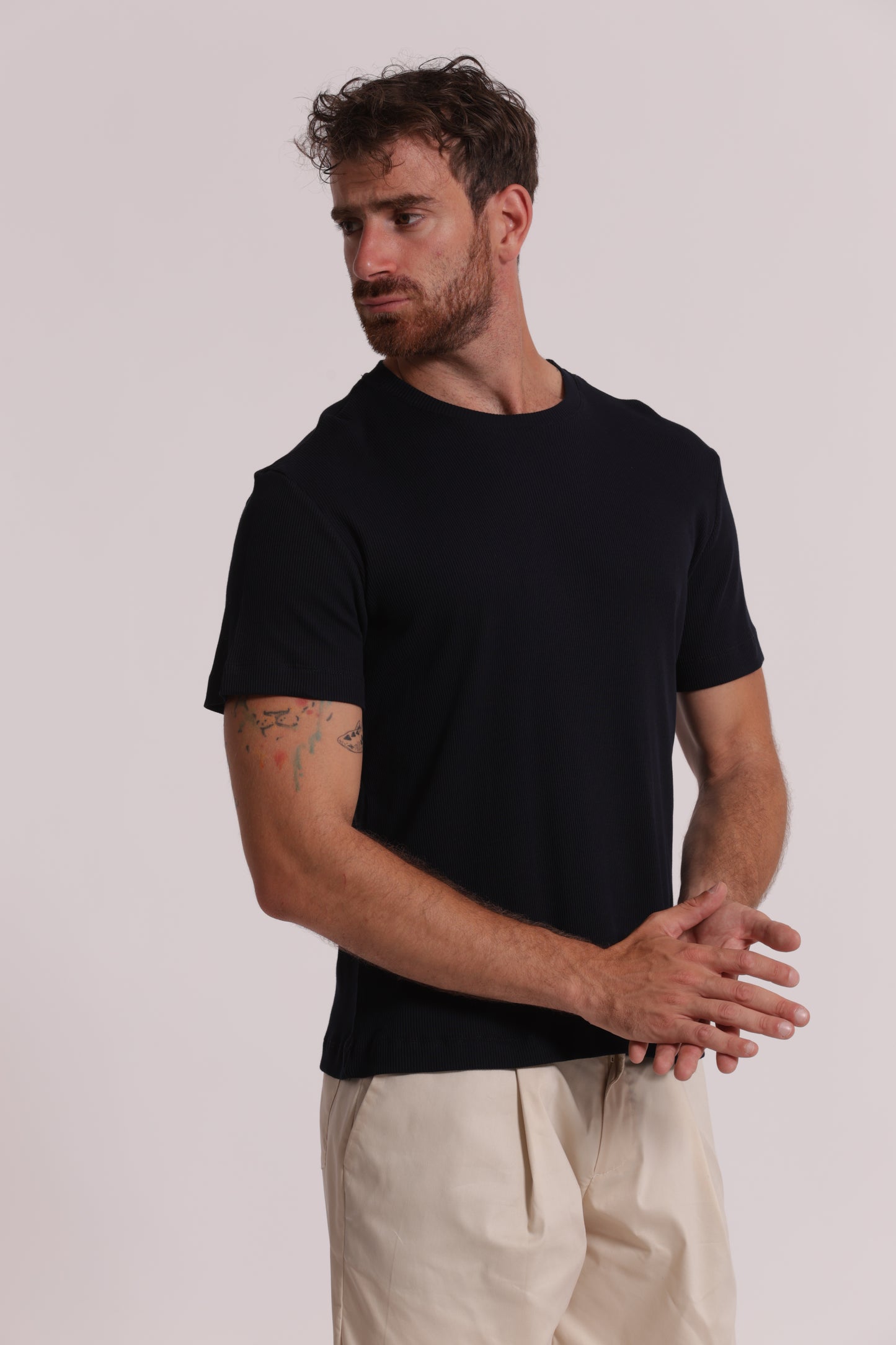 T-SHIRT GIROCOLLO A COSTINE