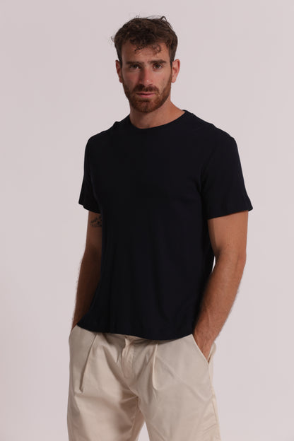 T-SHIRT GIROCOLLO A COSTINE