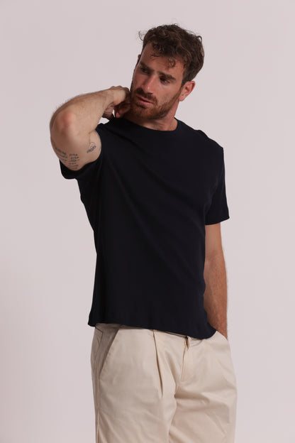 T-SHIRT GIROCOLLO A COSTINE