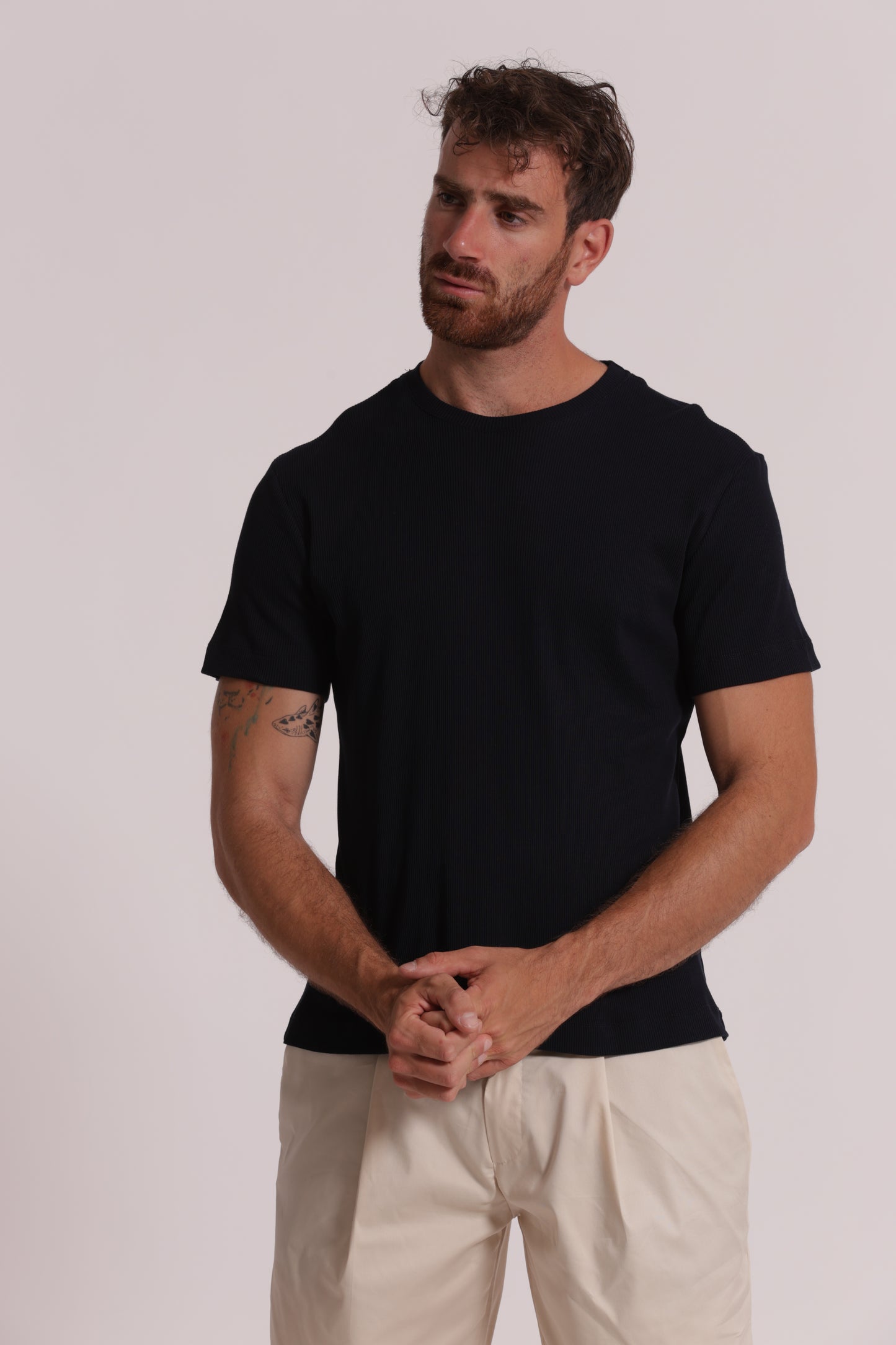 T-SHIRT GIROCOLLO A COSTINE