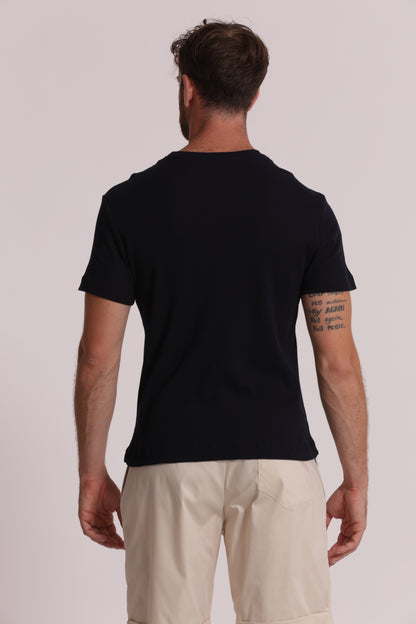 T-SHIRT GIROCOLLO A COSTINE