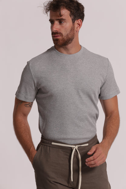 T-SHIRT GIROCOLLO A COSTINE