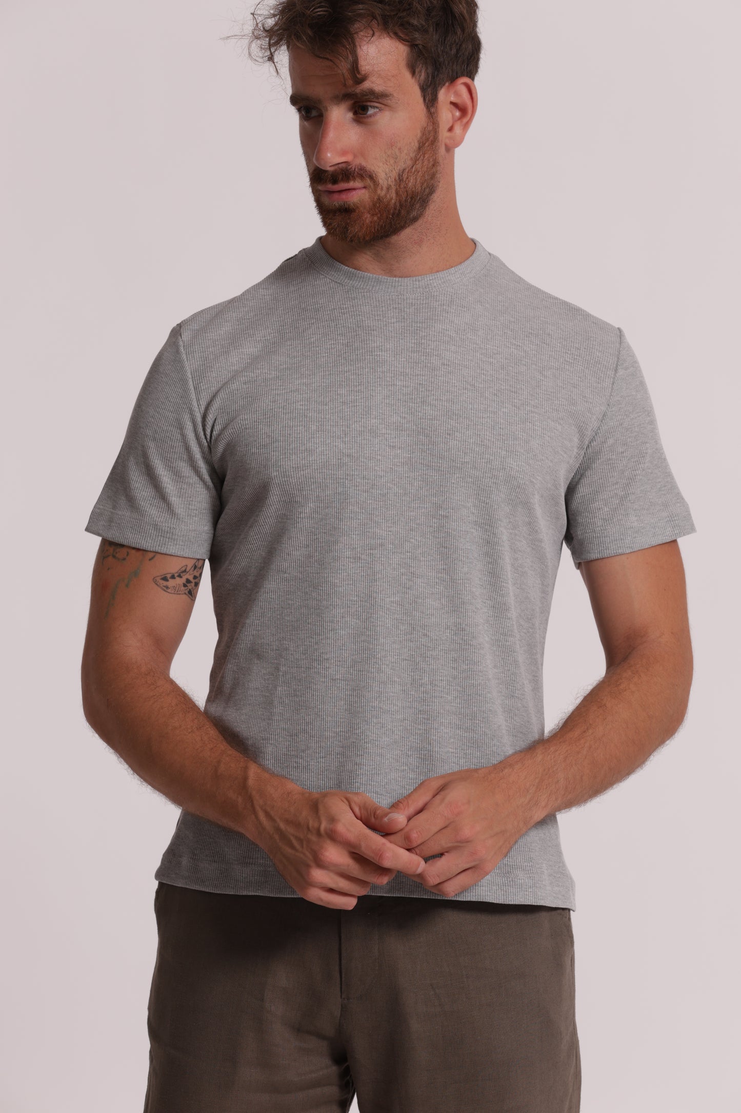 T-SHIRT GIROCOLLO A COSTINE