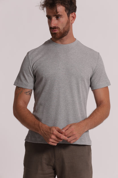 T-SHIRT GIROCOLLO A COSTINE