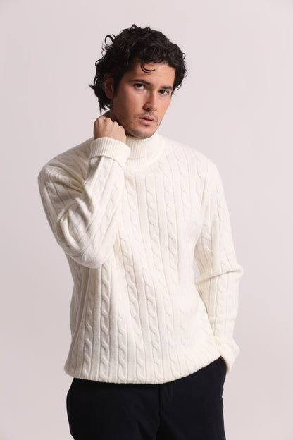 MAGLIA DOLCEVITA A TRECCE