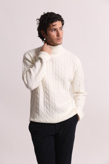 MAGLIA DOLCEVITA A TRECCE