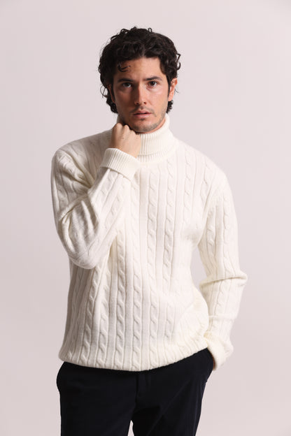 MAGLIA DOLCEVITA A TRECCE