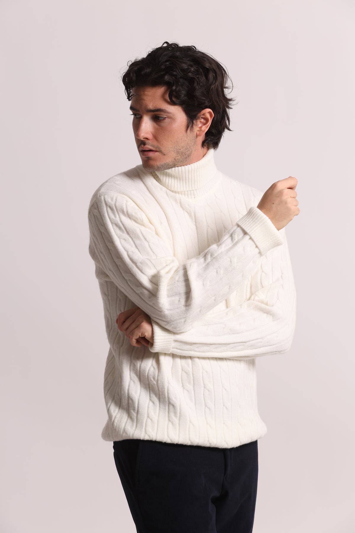 MAGLIA DOLCEVITA A TRECCE