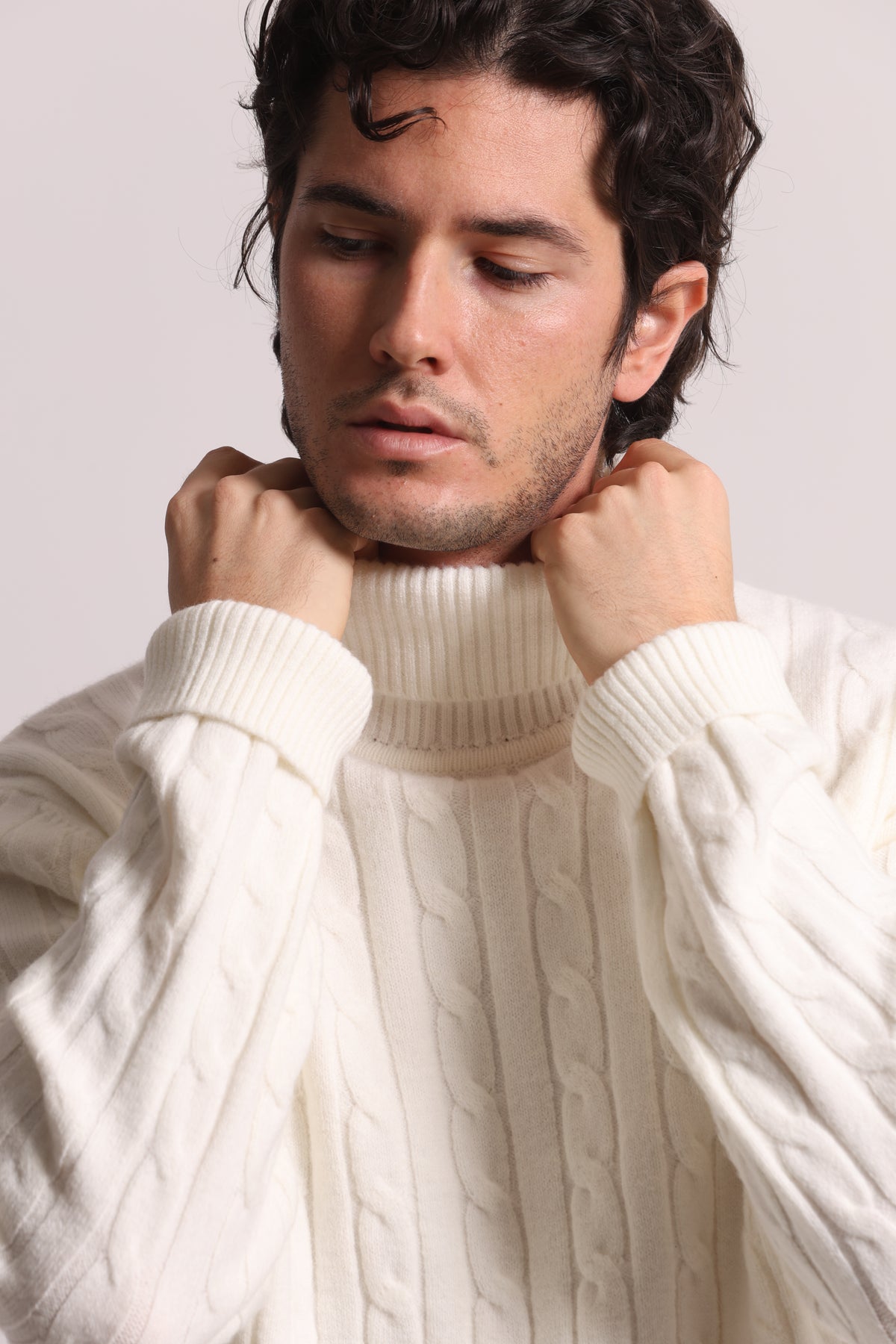 MAGLIA DOLCEVITA A TRECCE