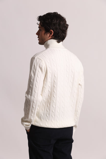 MAGLIA DOLCEVITA A TRECCE