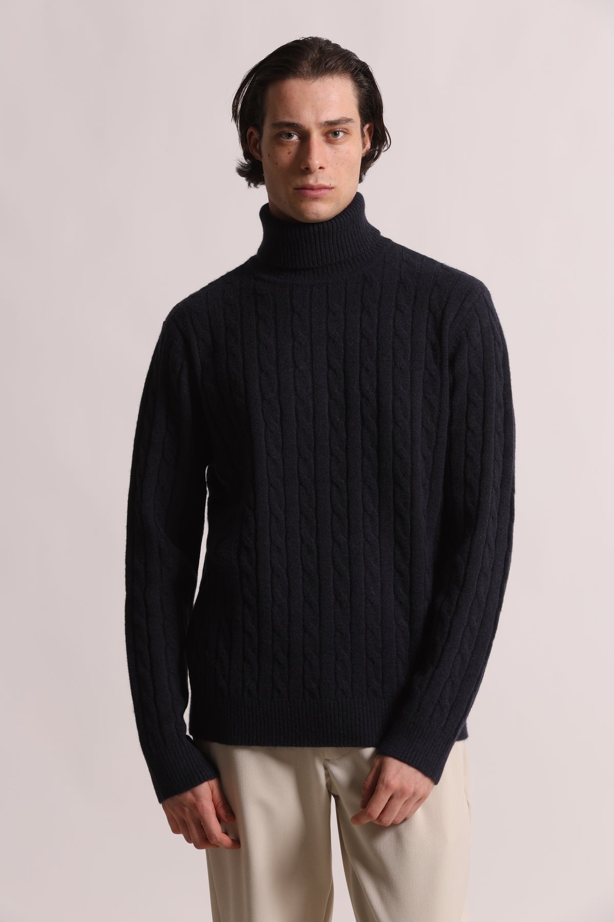 MAGLIA DOLCEVITA A TRECCE