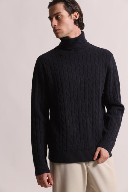 MAGLIA DOLCEVITA A TRECCE