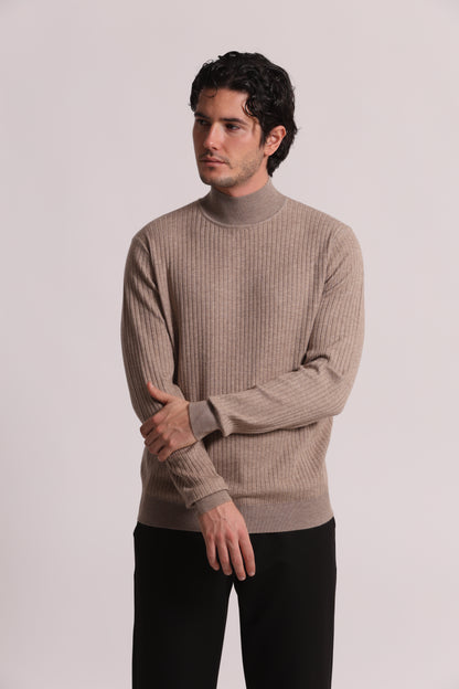 MAGLIA CON MEZZO COLLO A COSTINE