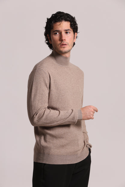 MAGLIA CON MEZZO COLLO A COSTINE