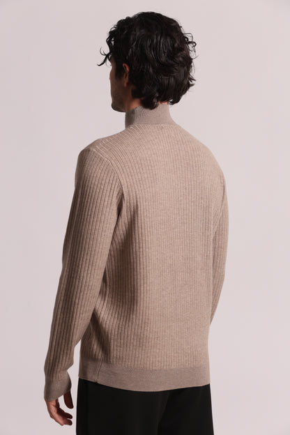 MAGLIA CON MEZZO COLLO A COSTINE