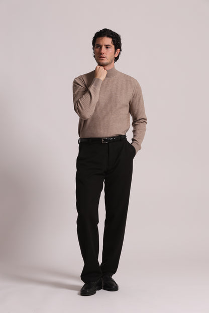 MAGLIA CON MEZZO COLLO A COSTINE