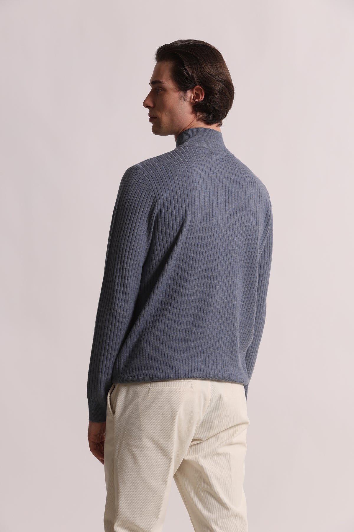 MAGLIA CON MEZZO COLLO A COSTINE