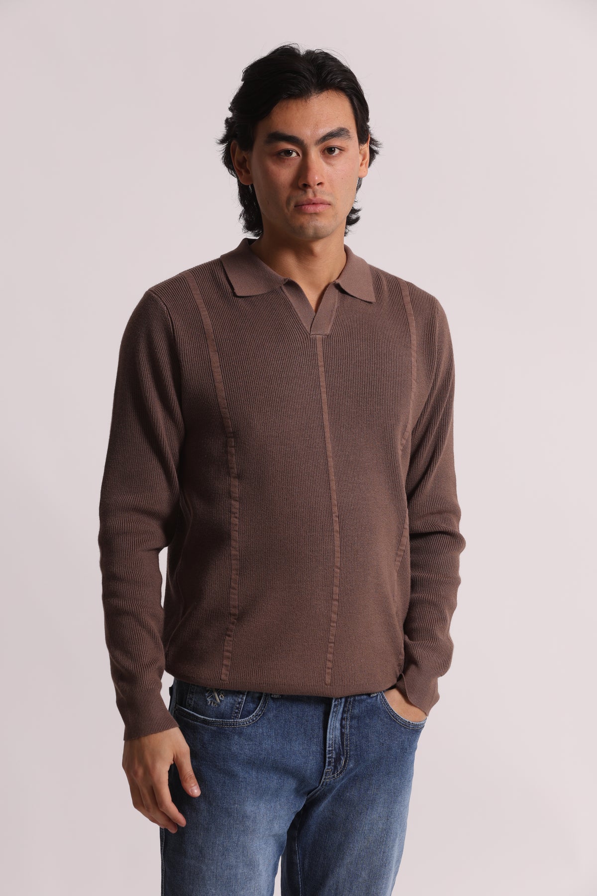 POLO IN MAGLIA  DETTAGLIO RIGHE