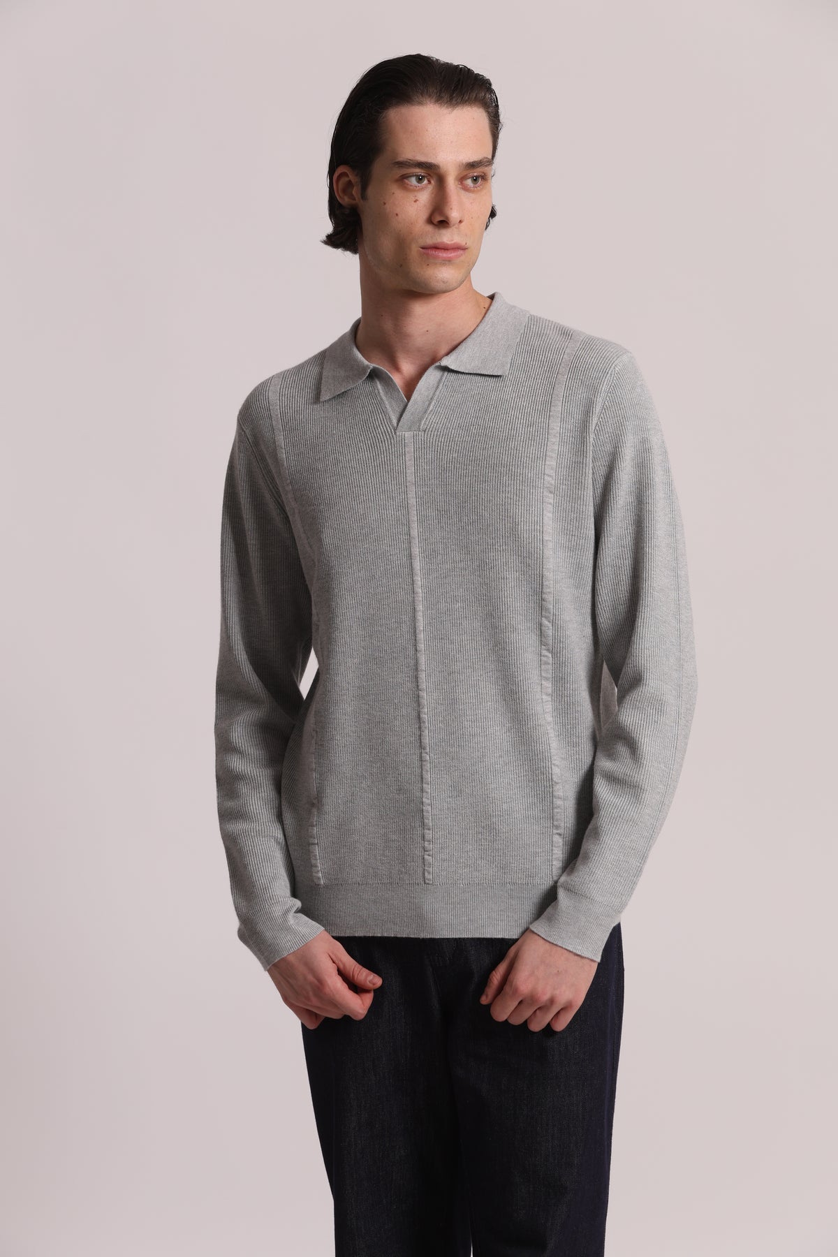 POLO IN MAGLIA  DETTAGLIO RIGHE