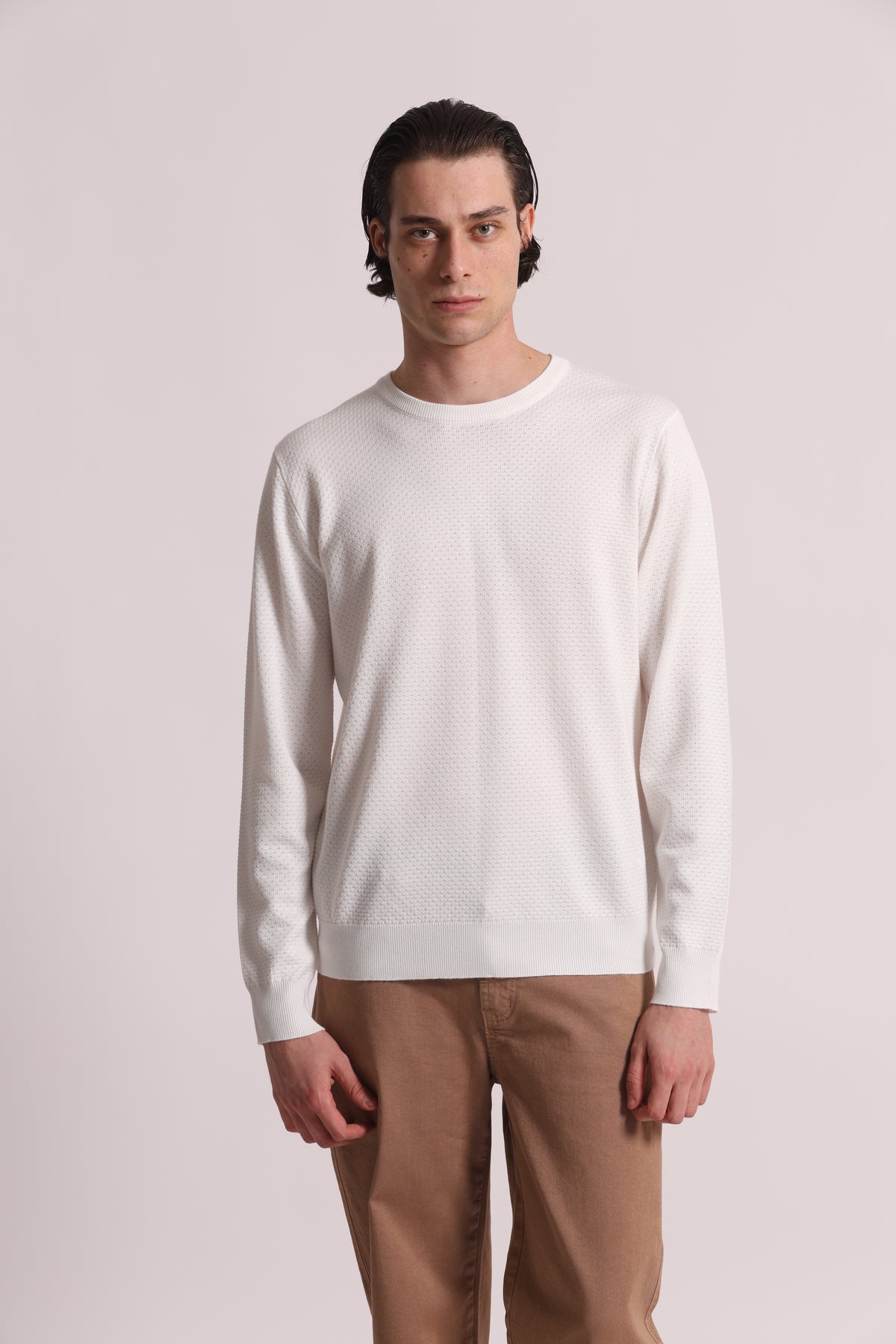 MAGLIA GIROCOLLO CON TEXTURE